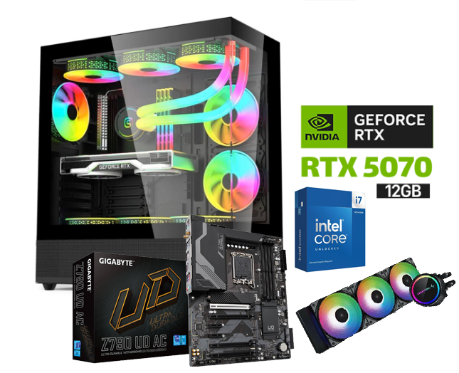 Gaming PC i7-14700K, RTX 5070, 32GB RAM DDR5