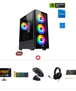 باندل القيمر المتكامل: i5-14400F RTX 5060 مع شاشة 144 هرتز وطقم إكسسوارات