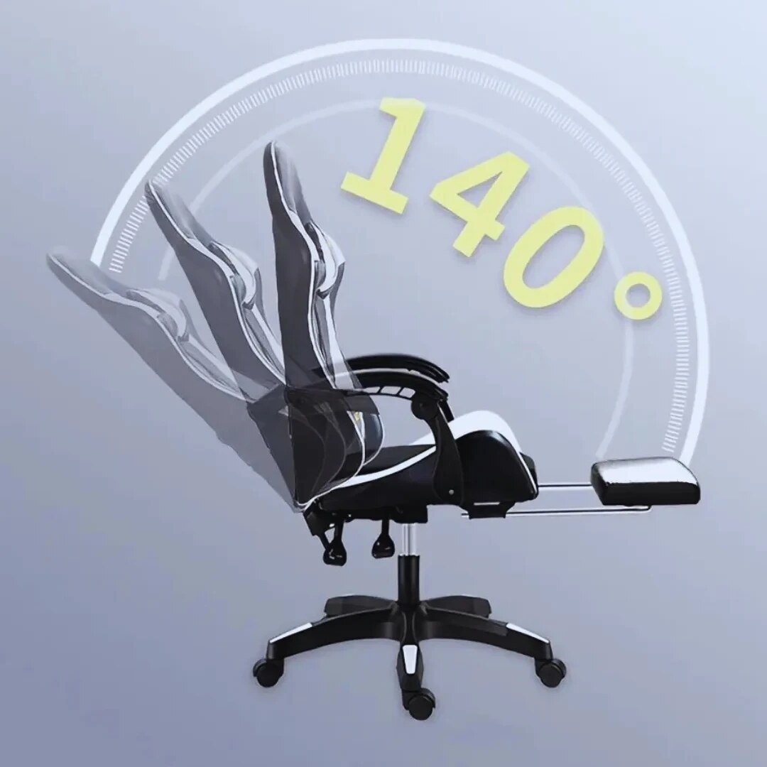 leather-chair-recline كرسي قيمنق جلد مع مسند للرأس ووسادة للظهر ومسند للأقدام