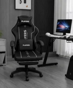 كرسي قيمنق PLAYERS مع مسند للقدمين ووسادة للظهر