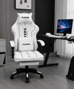 كرسي قيمنق PLAYERS مع مسند للقدمين ووسادة للظهر
